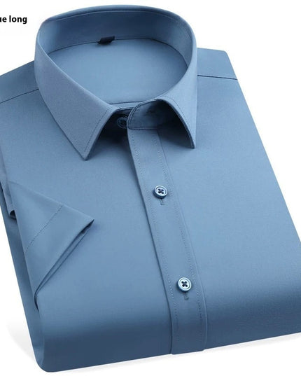Plus Size Full Elastic Force Shirt Men's Long Sleeve