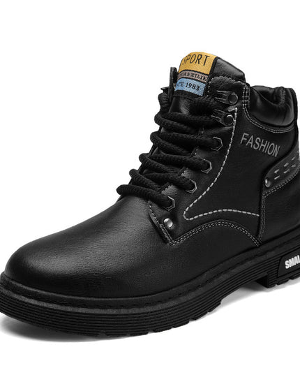 All-matching Men's Martin Boots Retro British Style Leather