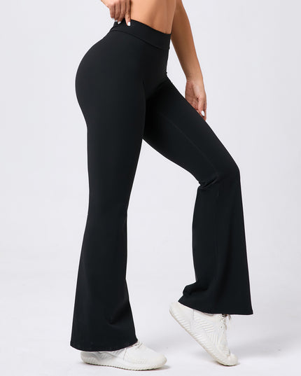 Ladies' Hip Lifting Yoga V Waist Bell-bottom Pants