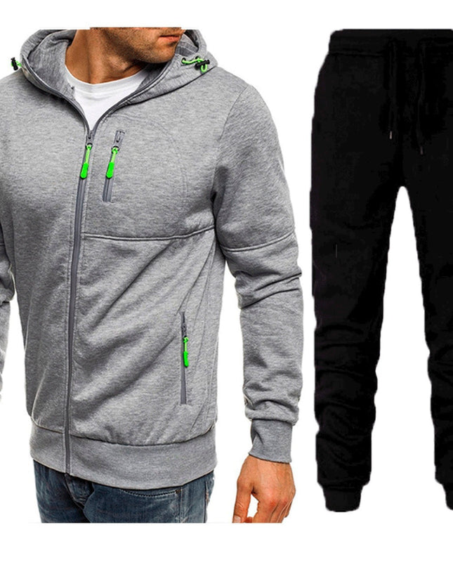 Men's Sport Suit Zipper Cardigan Two-piece Set