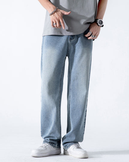 Vintage Jeans Men's Loose Straight Washed Draping Wide Leg