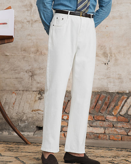 Retro Washed Jeans Fashion Casual High Waist Straight Pants