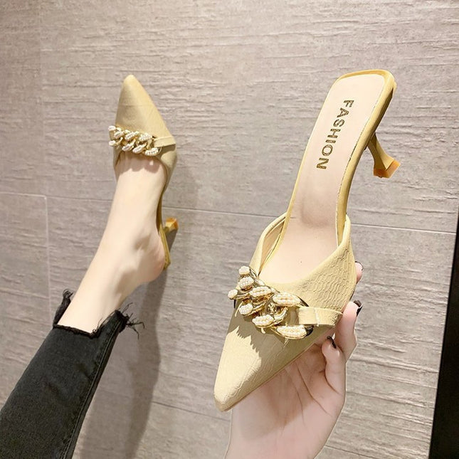 Women's Pointed-toe Stiletto Sandals And Slippers