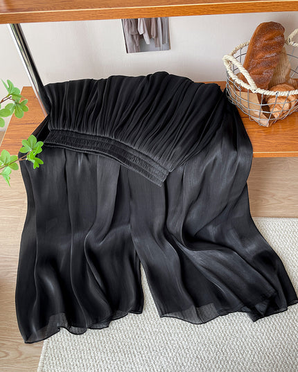 High-end Elegant Ice Silk High Waist Slimming Long Pants