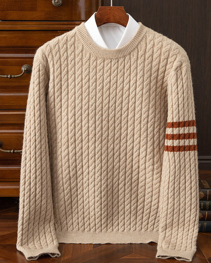 Knitwear Men's Round Neck Loose Thick Twist