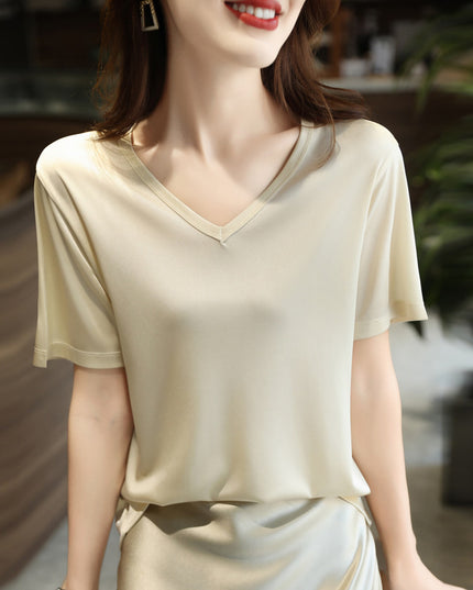 Vest Beautiful French Base Shirt Loose Satin Top