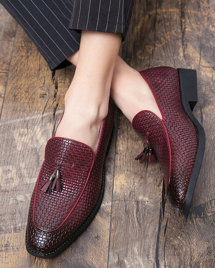 Pointed Men's Slip On Leather Shoes