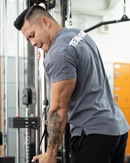 New Sports Short Sleeve Men's Stretch Absorbent Crew Neck