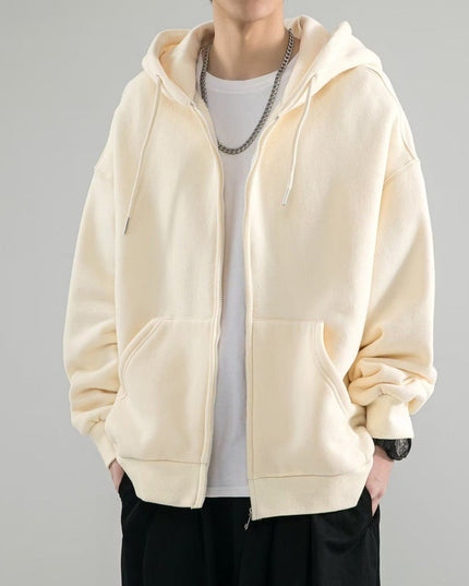 Men's Fashionable Loose All-match Zipper Cardigan Sweater Coat