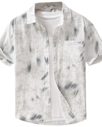 Summer Menswear Simple Printed All-matching Short Sleeve