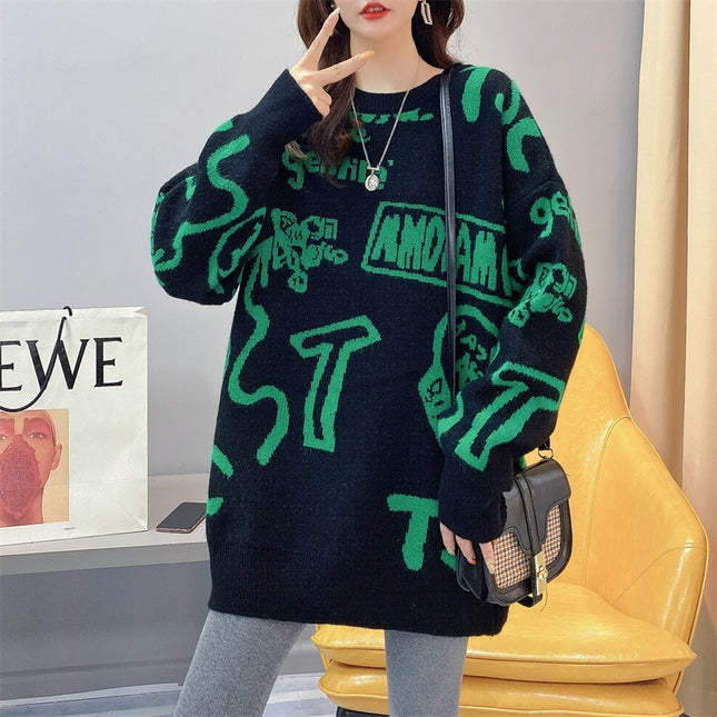 Korean Style Loose Loose Slimming Pullover Sweater