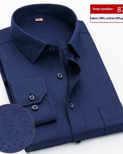 Shirt Men's Long Sleeve Spring And Autumn Middle-aged Loose Casual Men's Shirt
