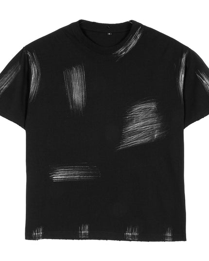Washed-out Vintage Loose Cotton Fashion Men's T-shirt
