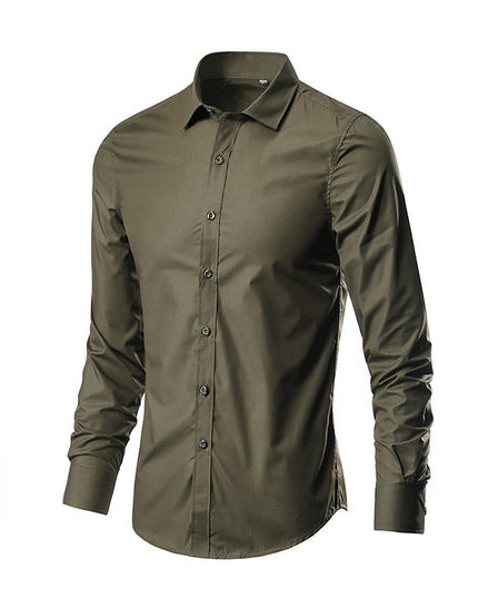 Simple Trendy Long-sleeve Slim Shirt