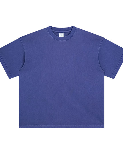 Men's Retro Washed Distressed Short Sleeve Fashion Brand
