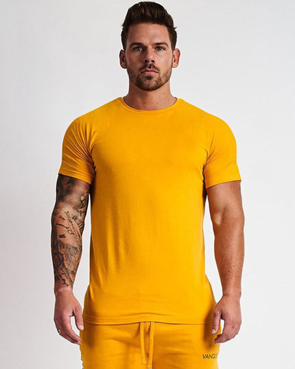 Men's Sports And Leisure Solid Color Light Board Short Sleeved