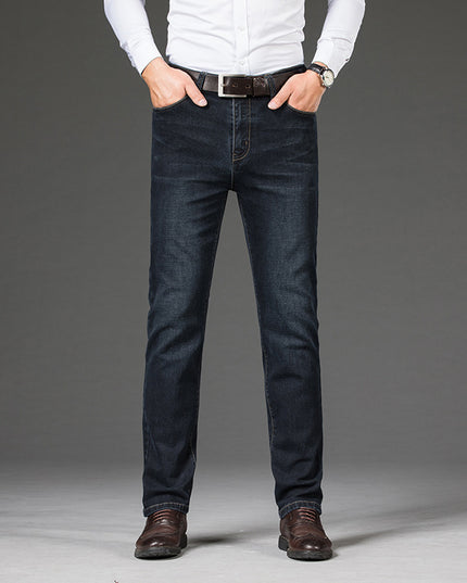 New Men's Jeans Plus Size Stretch Straight Leg
