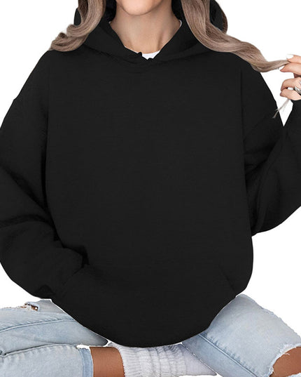 Loose Hooded Multi-color Sweater For Women