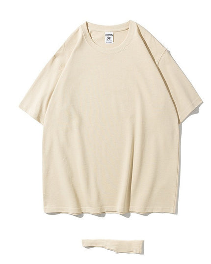 Work Clothes Embroidery Loose Round Neck Cotton Men's Short-sleeved T-shirt