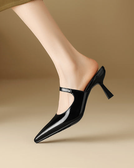 Patent Leather Covered Head Sandals