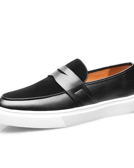 Korean Style Trendy Thick-soled Men's British Style Casual Leather Shoes