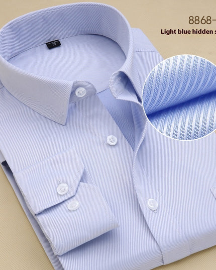 Men's Black Shirt Long Sleeve Shirt Business Slim Fit