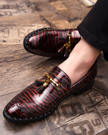 Men's British Pointed Leather Shoes Korean Style