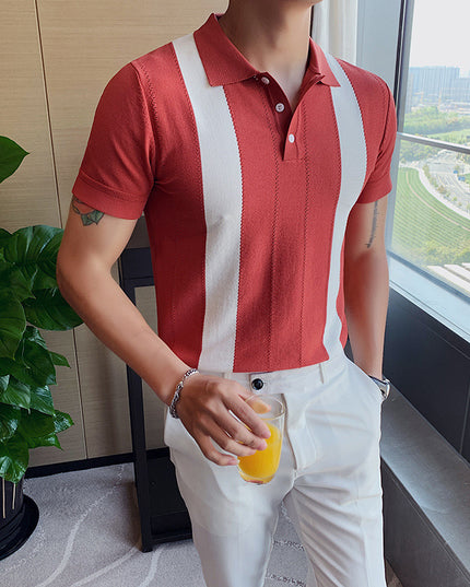 Summer Sportsman Short-sleeved Knitted Casual POLO Shirt