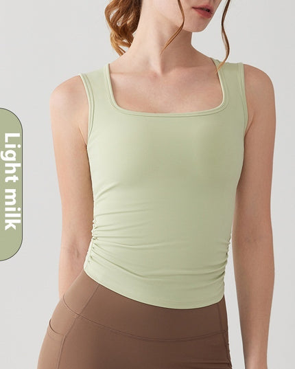 Long Yoga Vest Women's One-piece Fixed Cup Outer Wear Sling
