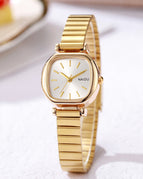Gold Strap White Plate