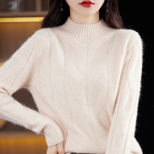 Women's Autumnwinter Fashion Knitted Top Bottoming Shirt