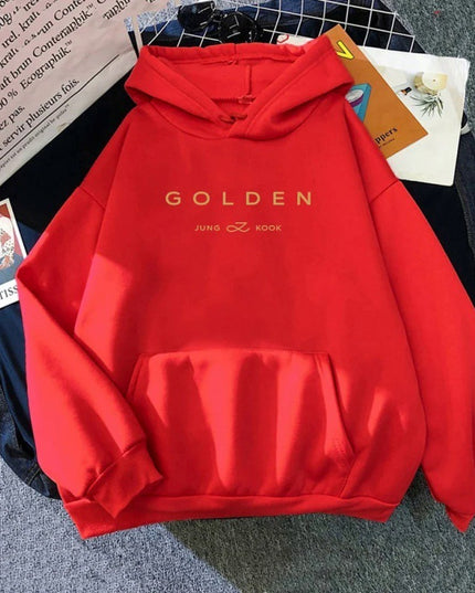 Golden Pattern Printed Sweater Spring And Autumn Leisure