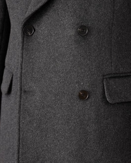 Double Breasted Coat Wool Atmospheric Field Coat