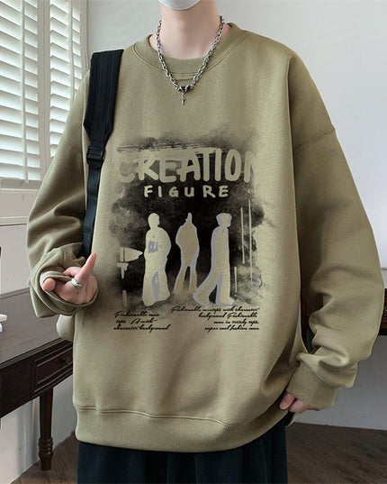 Autumn And Winter Brushed Hoody Pu Handsome Long Sleeve