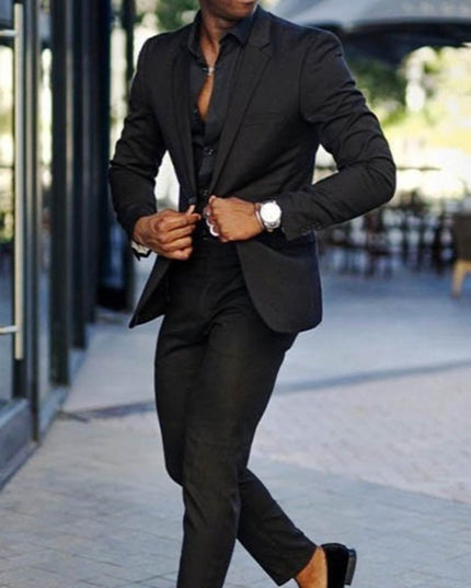 Two-piece Digital Printing Suit With Two Buttons Suit