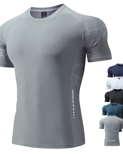 Ice Silk Short Sleeve Sports Top Men's Quick Drying Clothes Running Fitness T-shirt