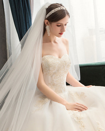 Bride Long-sleeved Forest Super Fairy Dream Luxury Luxury Starry Sky Trailing