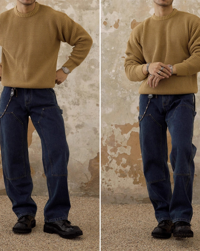 Men's Waffle Base Ride Knitwear American Retro