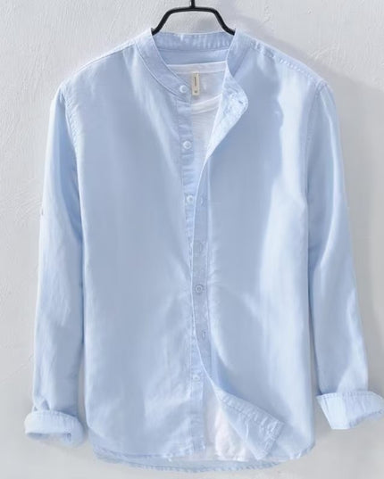 Loose Breathable Casual Long Sleeve Cotton Linen Shirt
