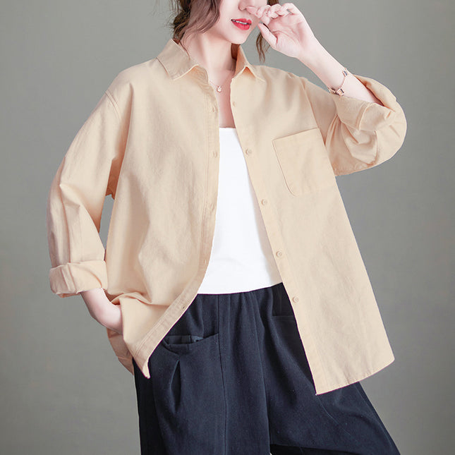 Comfortable All-match Top Cotton Shirt