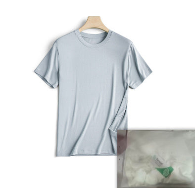Modal Short Sleeved T-shirt Men's Round Neck Housewear