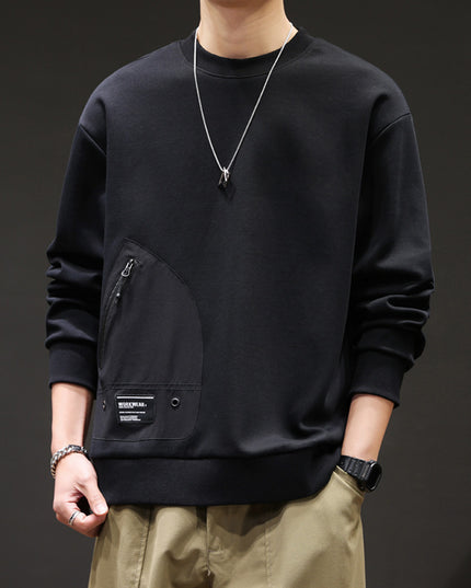 Round Neck Print Long Sleeves T-shirt Loose