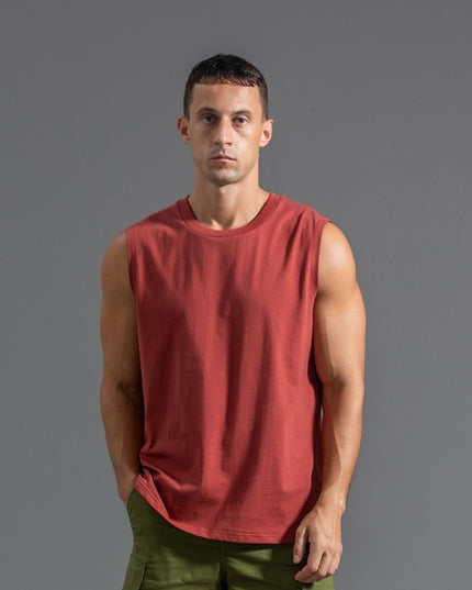 Cotton Sleeveless T-shirt Men's Plus Size Sports