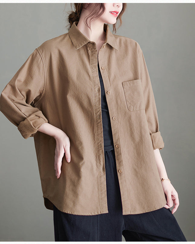 Comfortable All-match Top Cotton Shirt