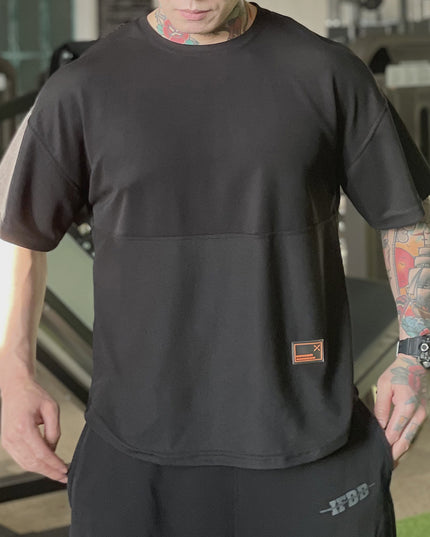 Muscle Fitness Shirt Men's Sports Short Sleeve Loose Breathable T-shirt