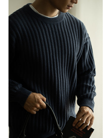 Warm Pullover Round Neck Long Sleeves Sweater