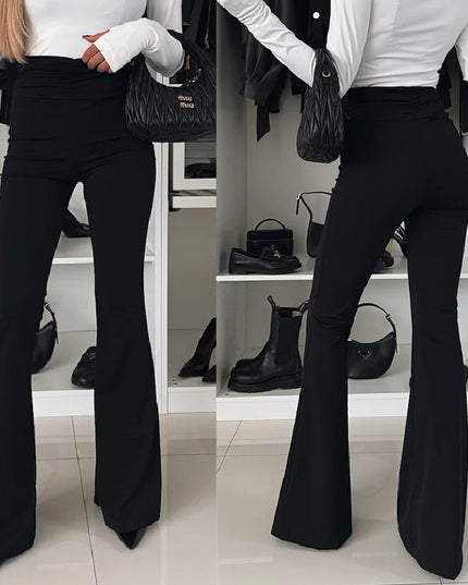 Hip-lift And Belly Shaping High Waist Flared Pants Trousers For Women
