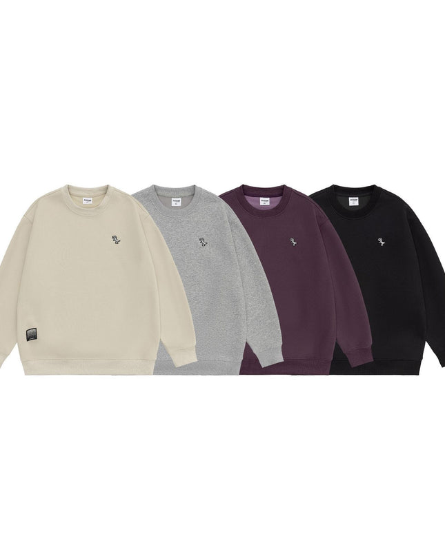 Casual Loose Men's Simple Solid Color Round Neck Sweater