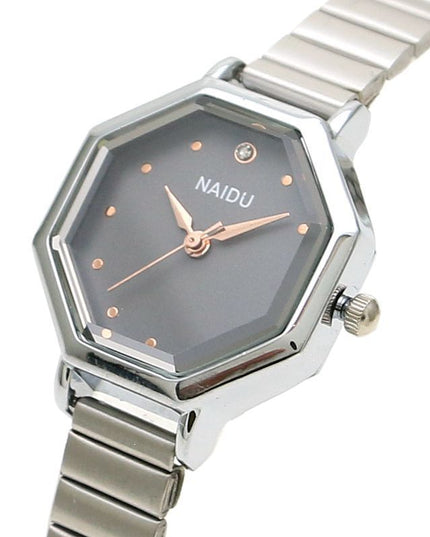 Shaped Woven Mesh Belt Women's Watch