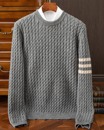 Knitwear Men's Round Neck Loose Thick Twist